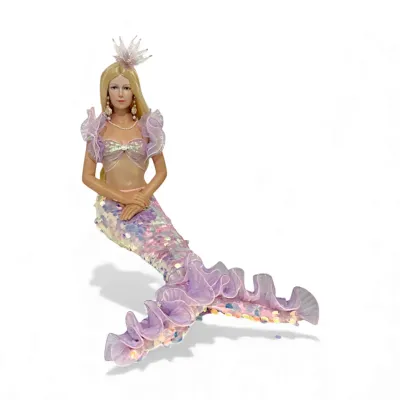 PRE-ORDER  42" Mermaid With Fabric Tail Coastal Decor *SHIPS 7/2026* NEW 2026