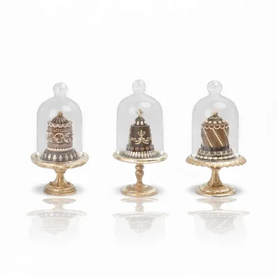 PRE-ORDER 6" Chocolate Cakes in Dome Christmas Decor *SHIPS 9/2026* NEW 2026