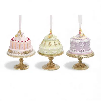 PRE-ORDER Patisserie Cupcake Ornament Set Of 3 Christmas Decor *SHIPS 9/2026* NEW 2026