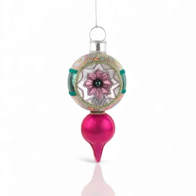 PRE-ORDER 16" Pink Hanging Bauble Set Of 2 Christmas Decor *SHIPS 9/2026* NEW 2026