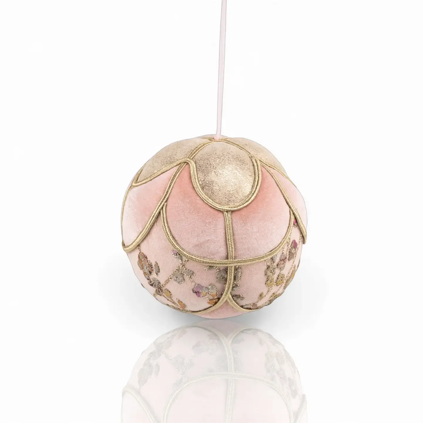 PRE-ORDER 6" Round Blush Ornament Christmas Decor *SHIPS 9/2026* NEW 2026