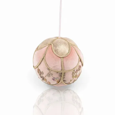 PRE-ORDER 6" Round Blush Ornament Christmas Decor *SHIPS 9/2026* NEW 2026