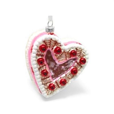 PRE-ORDER 4" Patisserie Cherry Heart Cake Ornament Christmas Decor *SHIPS 9/2026* NEW 2026