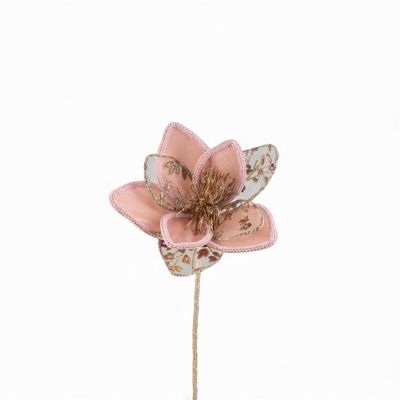 PRE-ORDER 17" Blush Flower Stem Set Of 2 Christmas Decor *SHIPS 9/2026* NEW 2026