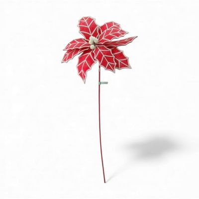PRE-ORDER 17" Red Poinsettia Picks Set Of 4 Christmas Decor *SHIPS 9/2026* NEW 2026