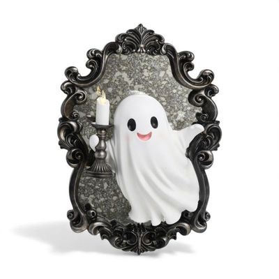 PRE-ORDER 20" Ghost Holding Candle Wall Mirror Halloween Decor *SHIPS 6/2026* NEW 2026
