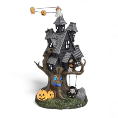 PRE-ORDER 16" LED Musical Ghost Tree House Halloween Decor *SHIPS 6/2026* NEW 2026