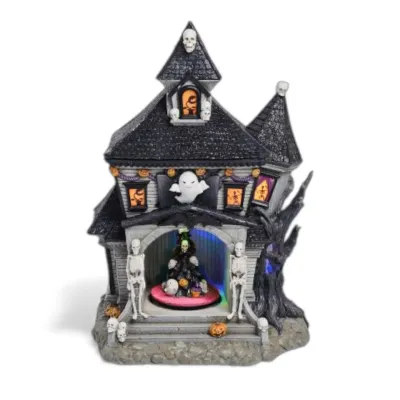 PRE-ORDER 17" LED Rotating Haunted Mansion Halloween Decor *SHIPS 6/2026* NEW 2026