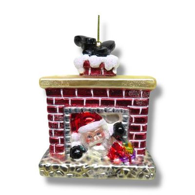 PRE-ORDER 4.25" Santa Feet In Chimney Ornament Christmas Decor *SHIPS 9/2026* NEW 2026