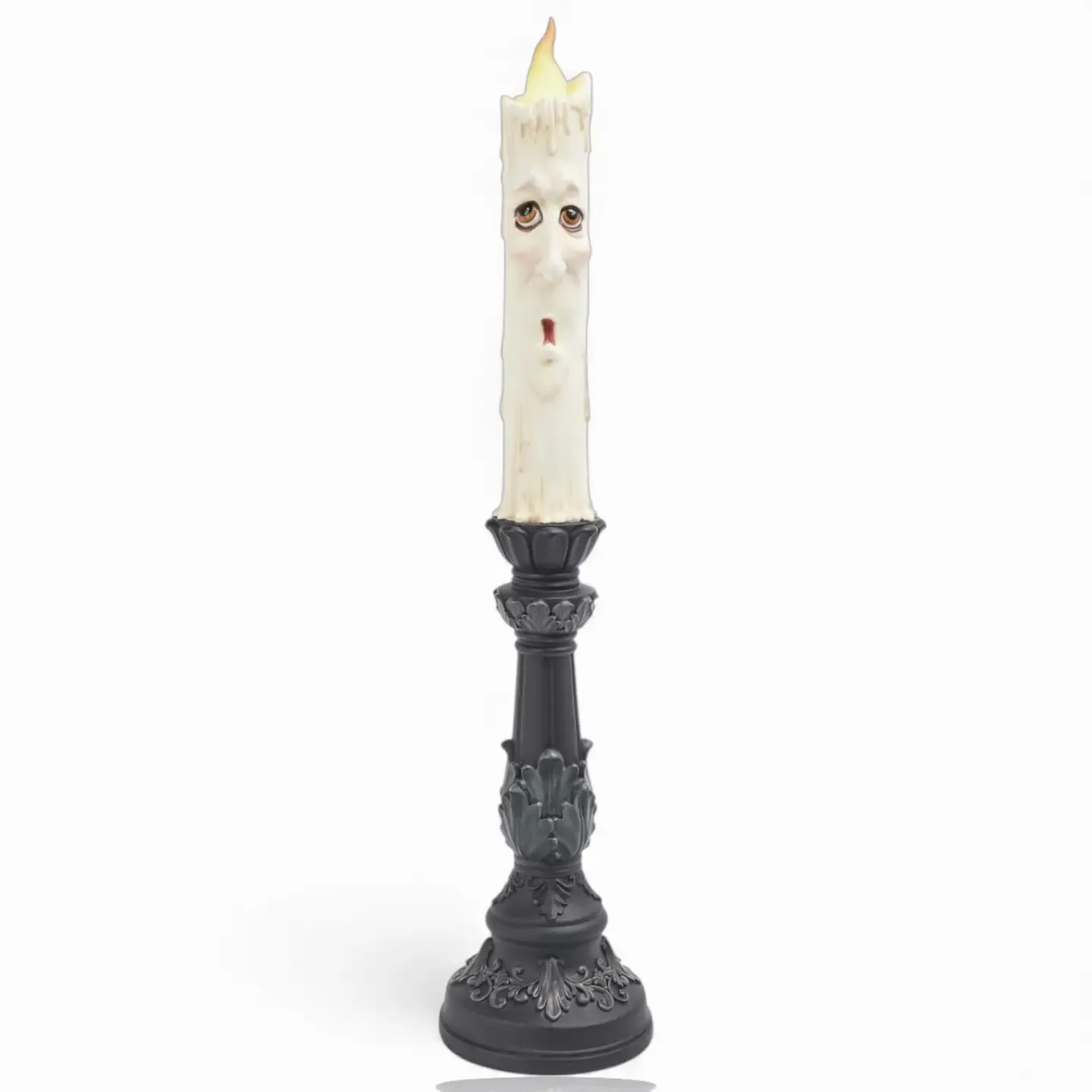 20" Spooky Face Candlestick LED Halloween Decor NEW 2026