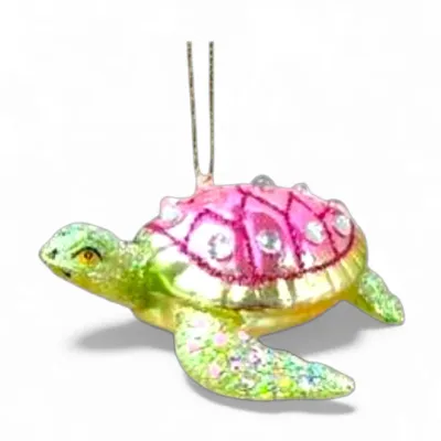 PRE-ORDER 9.25" Pink Shell Turtle Ornament Halloween Decor *SHIPS 6/2026* NEW 2026
