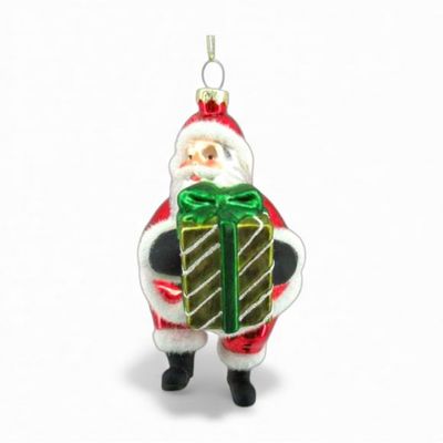 PRE-ORDER 5" Santa With Gift Ornament Christmas Decor *SHIPS 9/2026* NEW 2026