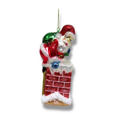 PRE-ORDER 5.5" Santa With Chimney Ornament Christmas Decor *SHIPS 9/2026* NEW 2026
