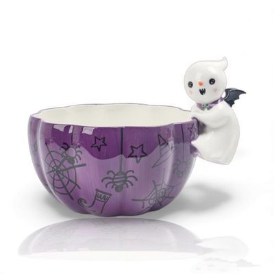 PRE-ORDER 7" Purple Bowl With Ghost Halloween Decor *SHIPS 6/2026* NEW 2026
