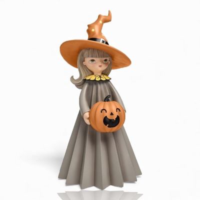 PRE-ORDER 18" Girl Witch With Pumpkin Halloween Decor *SHIPS 6/2026* NEW 2026
