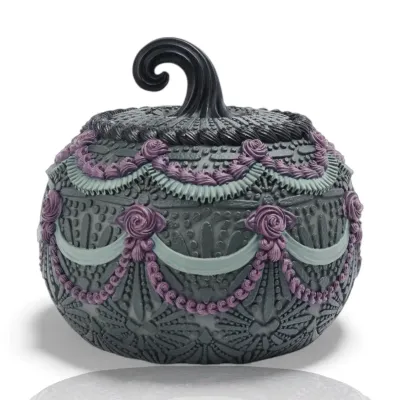 PRE-ORDER 8" Cake Icing Black Pumpkin Haunted House Halloween Decor *SHIPS 6/2026* NEW 2026