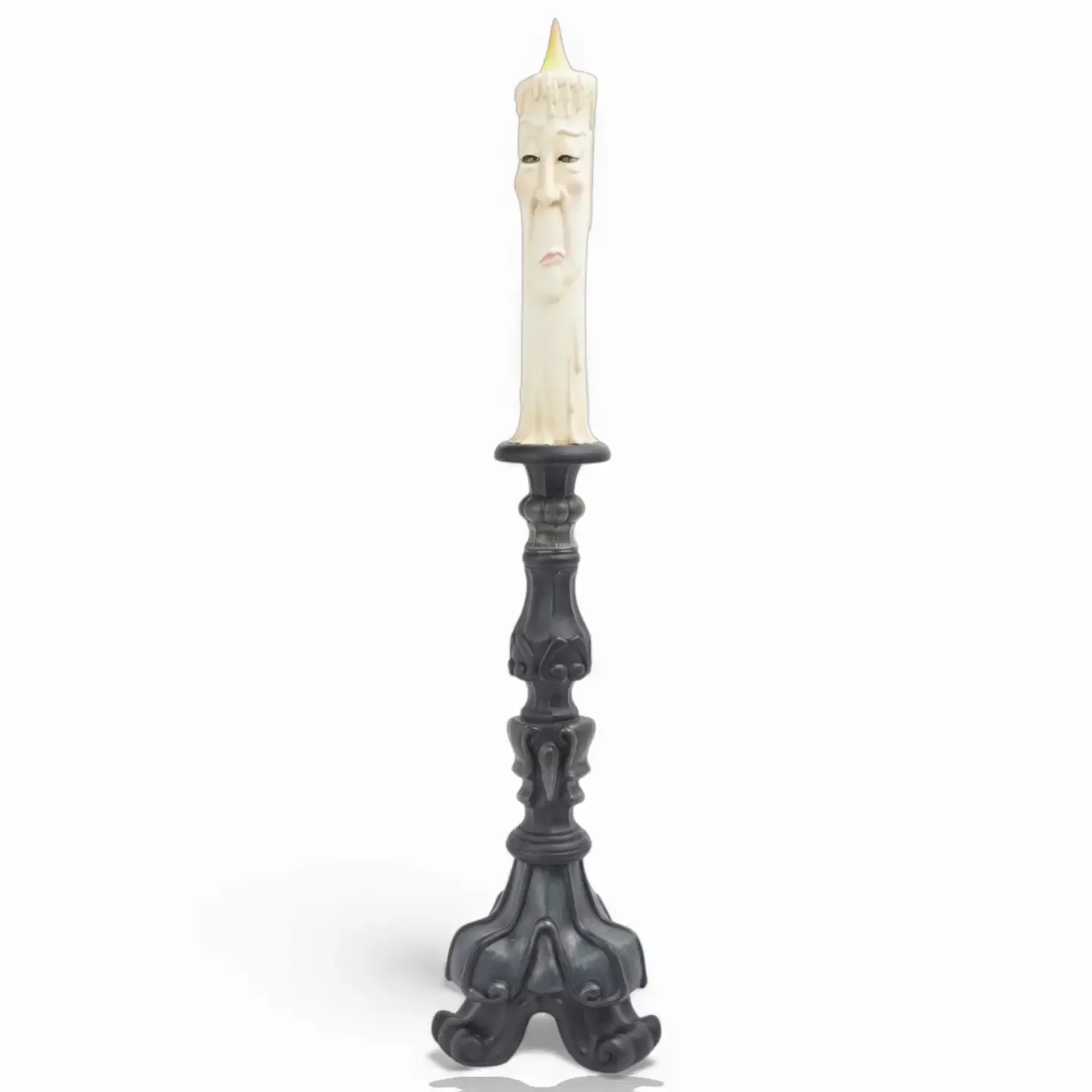 24.5" Spooky Face Candlestick LED Halloween Decor NEW 2026