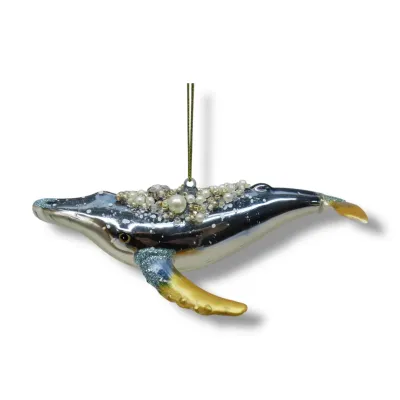 PRE-ORDER 5.75" Humpback Whale Ornament Christmas Decor *SHIPS 6/2026* NEW 2026