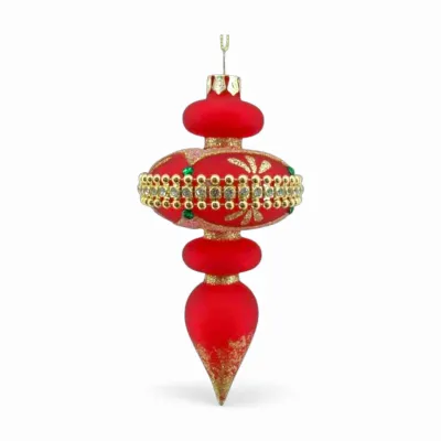 PRE-ORDER 6.25" Retro Red Sphere Ornament Christmas Decor *SHIPS 9/2026* NEW 2026