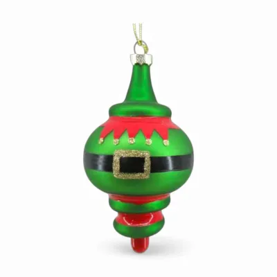 PRE-ORDER 5.75" Green Elf Belt Ornament Christmas Decor *SHIPS 9/2026* NEW 2026