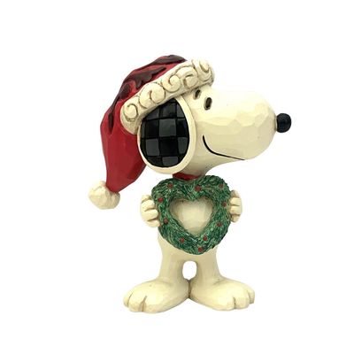 PRE-ORDER Snoopy With Heart Wreath Mini By: Peanuts Jim Shore *SHIPS 7/2026* NEW 2026