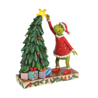 PRE-ORDER Grinch Pulling Tree Star By: Grinch Jim Shore *SHIPS 6/2026* NEW 2026