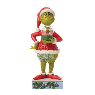 PRE-ORDER Grinch Holding Dome With Max By: Grinch Jim Shore *SHIPS 6/2026* NEW 2026
