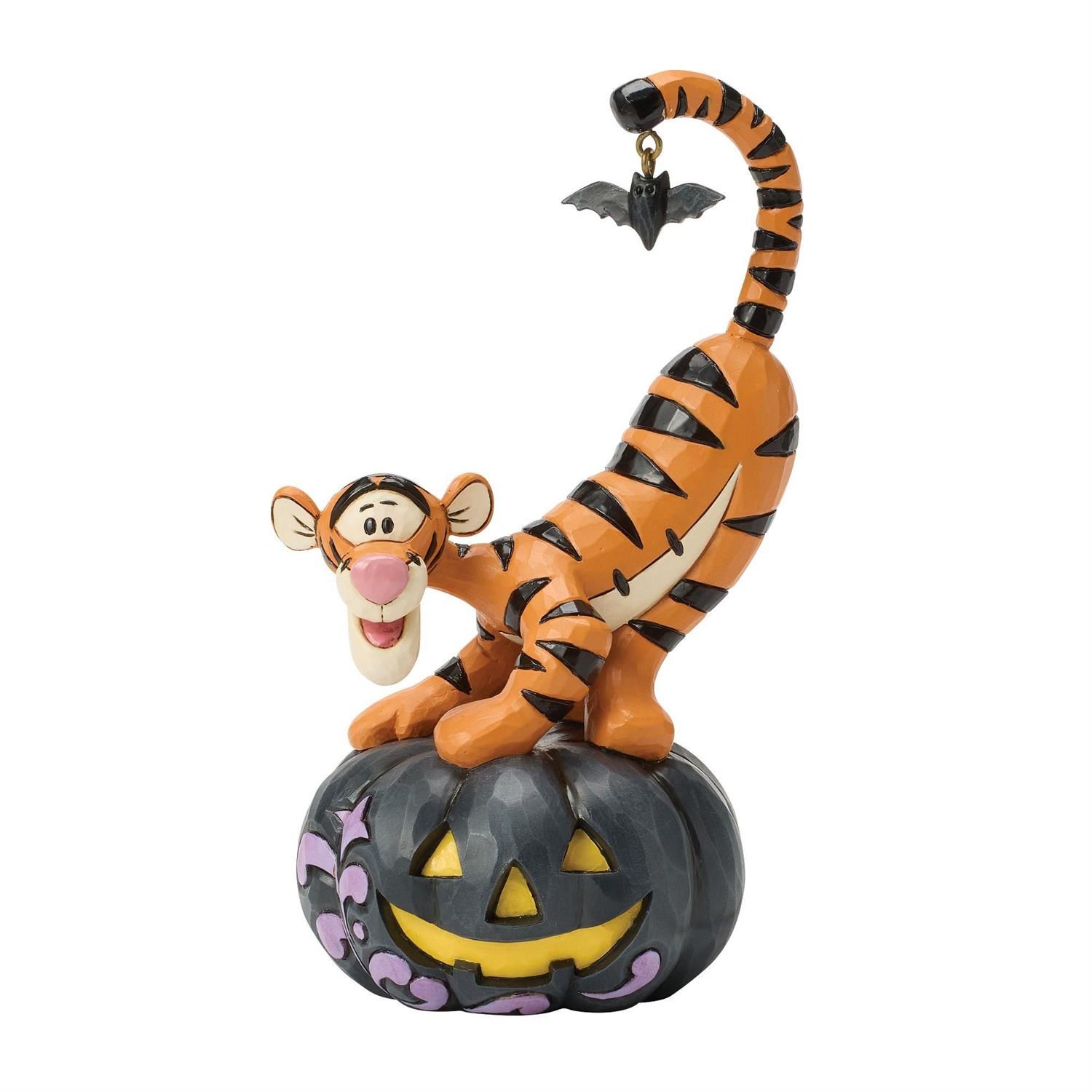 Bat-Tastic Fun Tigger On Black Jack-O-Lantern By: Disney Jim Shore NEW 2026