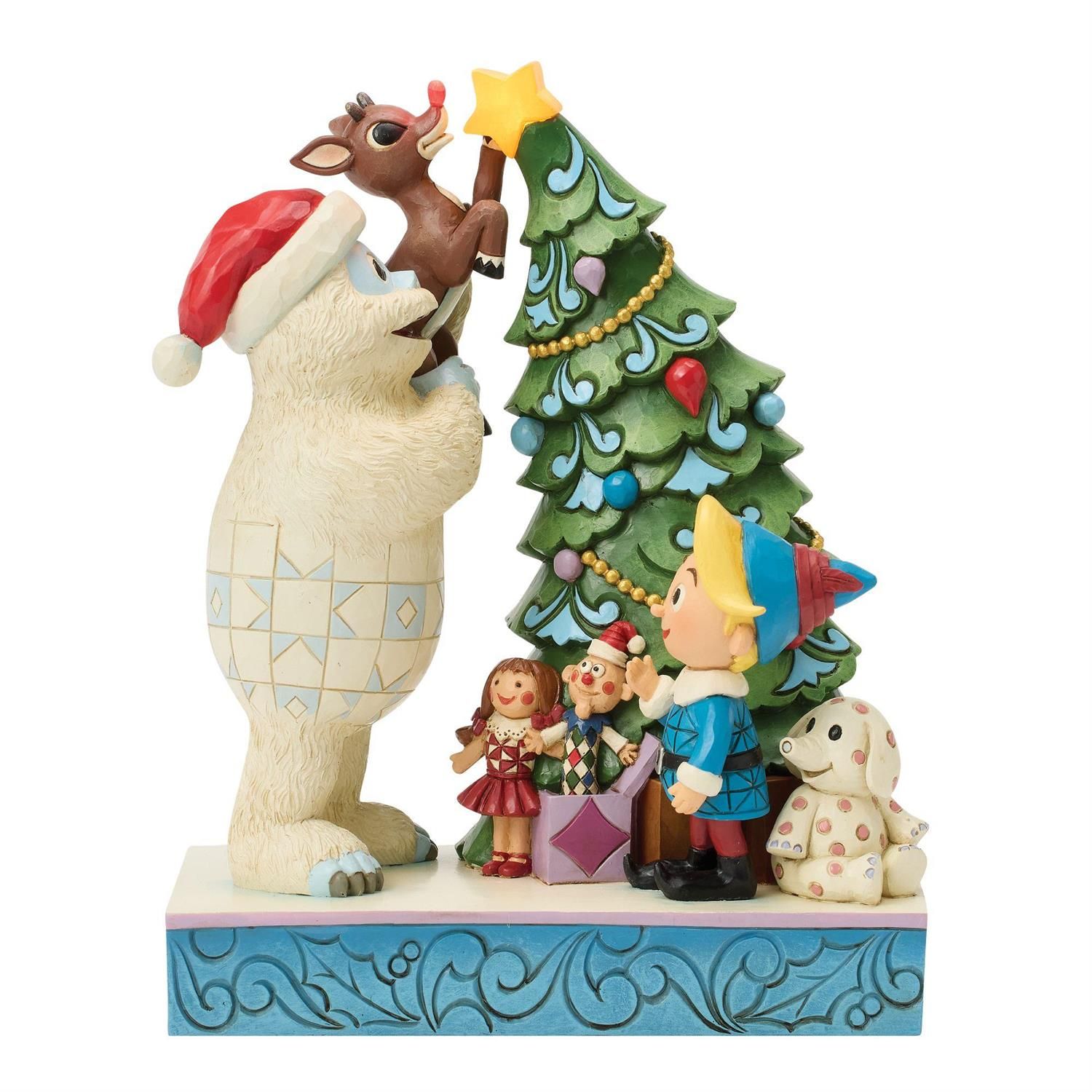 Bumble Holding Rudolph By Tree By: Rudolph Jim Shore NEW 2026
