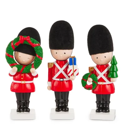PRE-ORDER 11" Holiday Toy Soldier Set Of 3 Christmas Decor *SHIPS 9/2026* NEW 2026