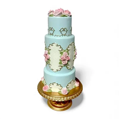 PRE-ORDER 18" Marie Blue Tiered Cake Christmas Decor *SHIPS 9/2026* NEW 2026