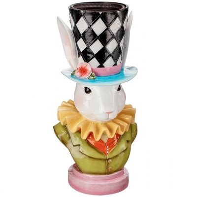 18.25 Resin Hatter Bunny Planter Easter Decor *SHIPS WITHIN 10 DAYS* NEW 2024