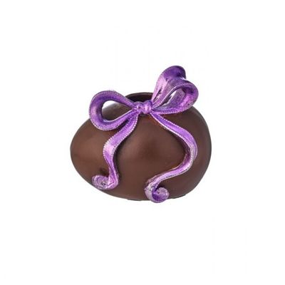 4" Resin Chocolate Egg With Bow Taper Candle Stick Holders Set Of 2 Easter Decor NEW 2026