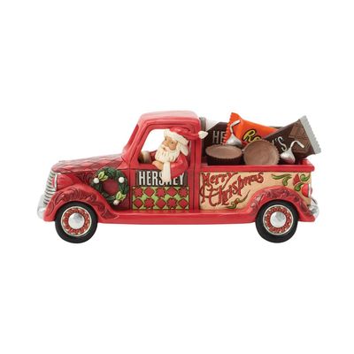 PRE-ORDER Santa In Truck With Hershey's Candy By: Hershey's Jim Shore *SHIPS 5/2026* NEW 2026
