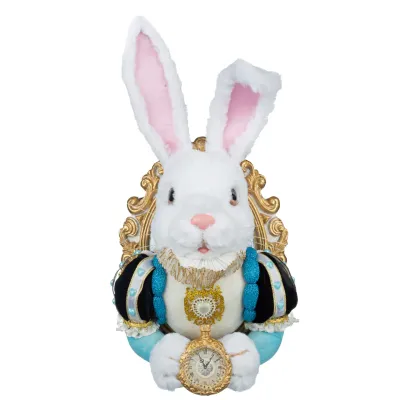 13" Pastel Blue White Rabbit Door Knocker Easter Decor *SHIPS WITHIN 10 DAYS* NEW 2026