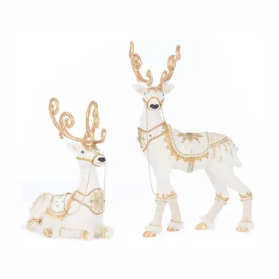15" Bells of Brilliance Deer Set of 2 Christmas Decor *SHIPS WITHIN 10 DAYS* NEW 2025