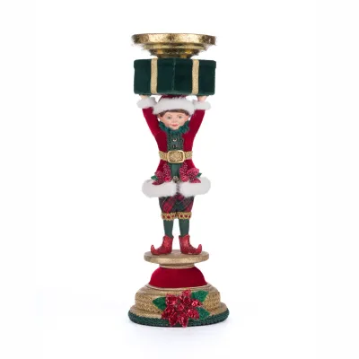 13" Holiday Magic Elf Candlestick Christmas Decor *SHIPS WITHIN 10 DAYS* NEW 2025