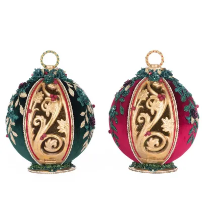 11" Winter Balsam &amp; Berry Tabletop Ornaments With Tea Lights Set Of 2 Christmas Decor *SHIPS WITHIN 10 DAYS* NEW 2025