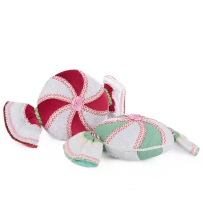22" Sweet Delights Candy Pillow Set of 2 Christmas Decor *SHIPS WITHIN 10 DAYS* NEW 2025