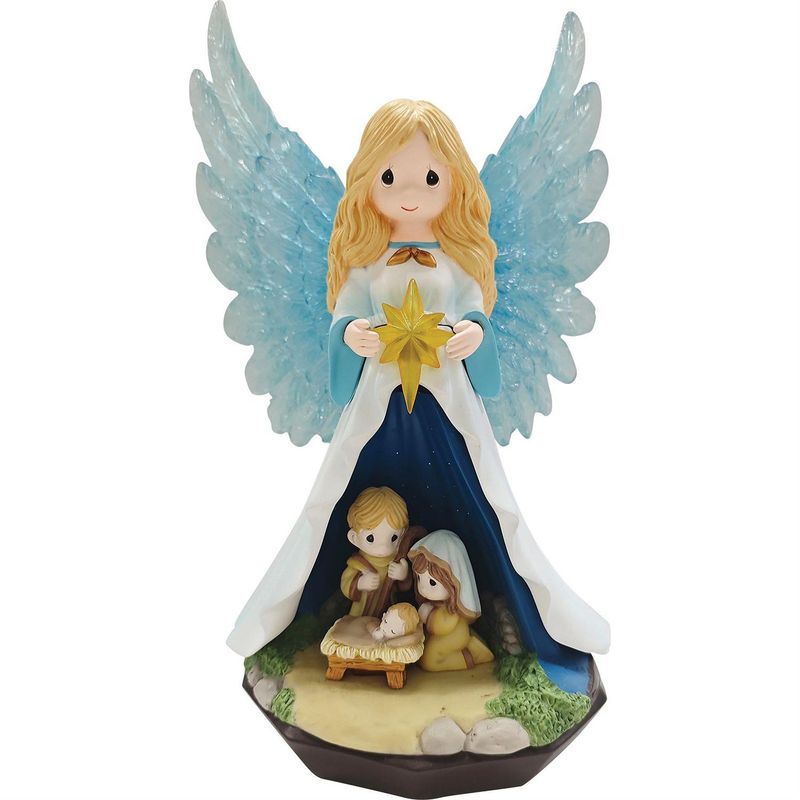 PRE-ORDER Angel With Holy Family By: Christmas Precious Moments *SHIPS 8/2026* NEW 2026