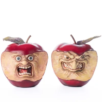 4.8"  Toxic Terry and Noxious Nelson Apples Halloween Decor *SHIPS WITHIN 10 DAYS* NEW 2025