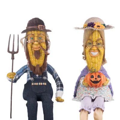 19" Mr. and Mrs. Cobb Lanky Legs Set Of 2 Halloween Decor *SHIPS WITHIN 10 DAYS* NEW 2025
