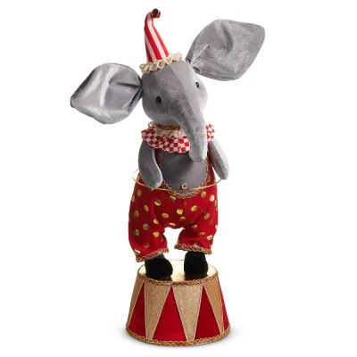 PRE-ORDER 29" Mr. Circus Elephant Christmas Decor *SHIPS 9/2026* NEW 2026