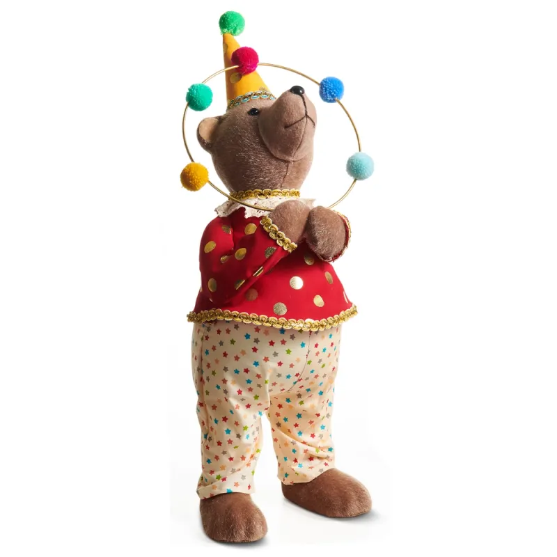 PRE-ORDER 22.5" Circus Juggling Bear Christmas Decor *SHIPS 9/2026* NEW 2026