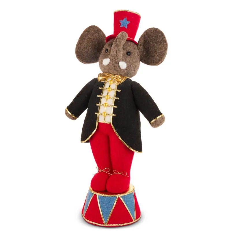 PRE-ORDER 24" Circus Ring Leader Elephant Christmas Decor *SHIPS 9/2026* NEW 2026