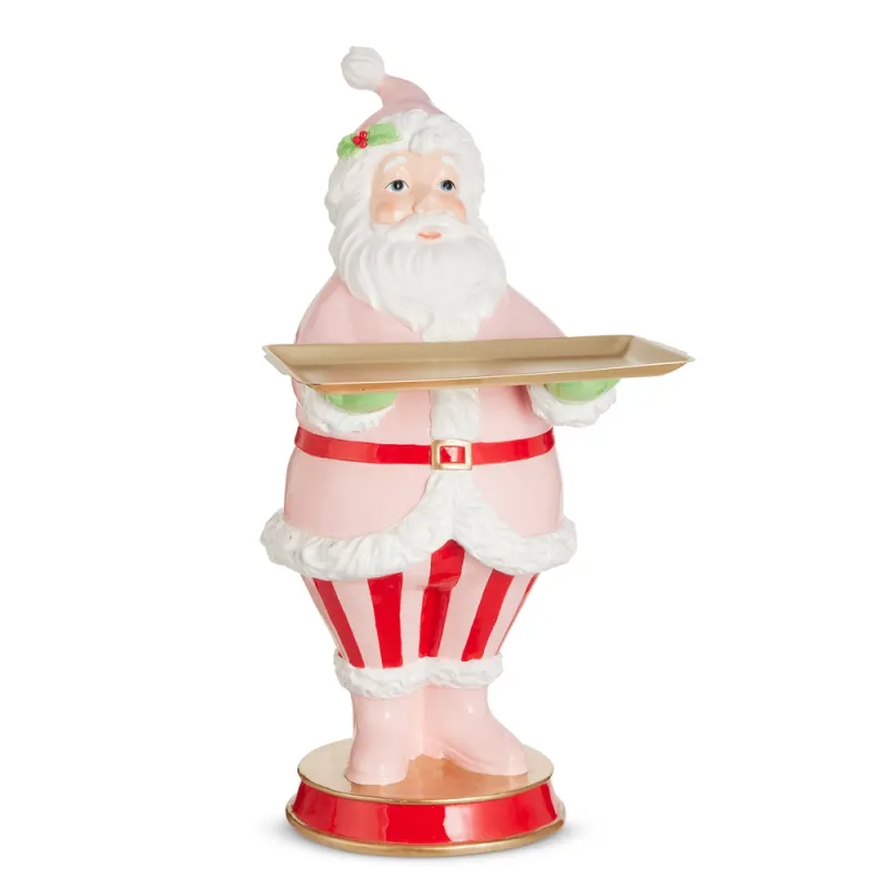 PRE-ORDER 25.25" Pink Santa Butler Server Christmas Decor *SHIPS 9/2026* NEW 2026