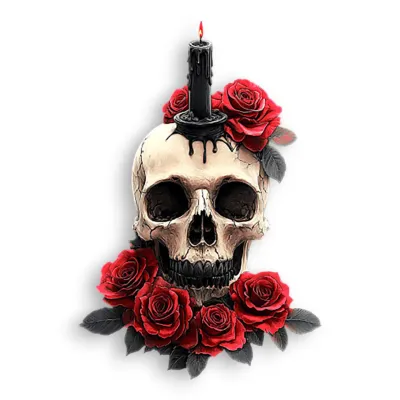 Wedding Skull LED Candle Blood Moon Halloween Decor *SHIPS WITHIN 10 DAYS* NEW 2025