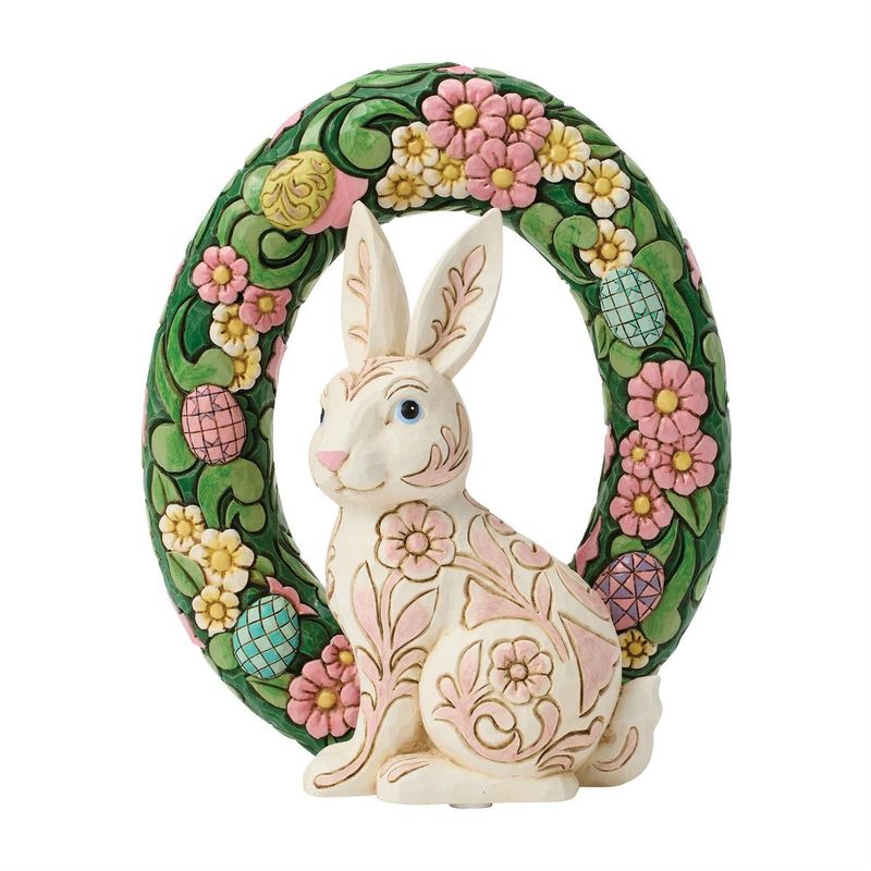 Easter Embrace Floral Bunny Wreath By: Heartwood Creek Jim Shore NEW 2026