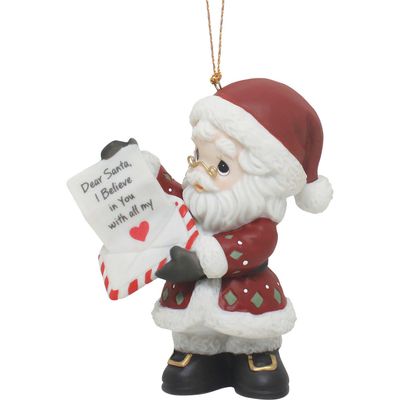 PRE-ORDER Annual Santa With Letter Ornament By: Christmas Precious Moments *SHIPS 7/2026* NEW 2026