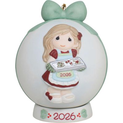 PRE-ORDER Dated 2026 Girl Ball Ornament By: Christmas Precious Moments *SHIPS 9/2026* NEW 2026